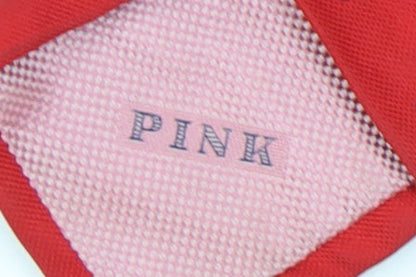 Pink Silk Polka Dot Red Men's Tie