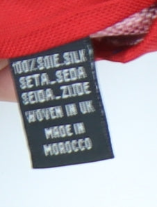 Pink Silk Polka Dot Red Men's Tie