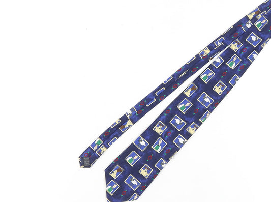 Marks and Spencer Men's Blue Sheep Print Tie, One Size