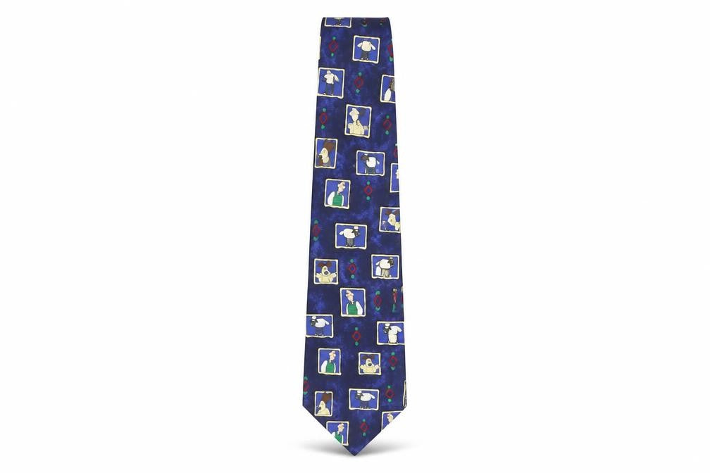 Mens Marks and Spencer Blue Animal Print 100% Polyester  Tie