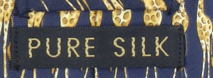 Marks and Spencer Men's Blue Silk Animal Print Tie
