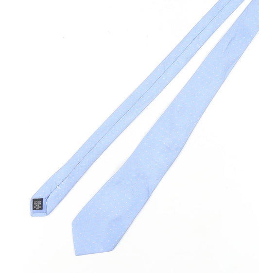 Hawes & Curtis Men's Blue Silk Polka Dot Slim Tie