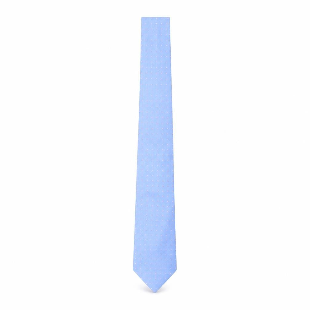 Mens Hawes & Curtis Blue Polka Dot 100% Silk Slim Tie