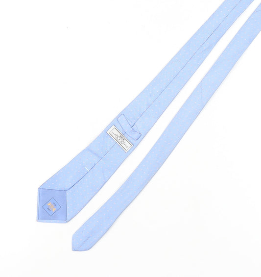 Hawes & Curtis Men's Blue Silk Polka Dot Slim Tie