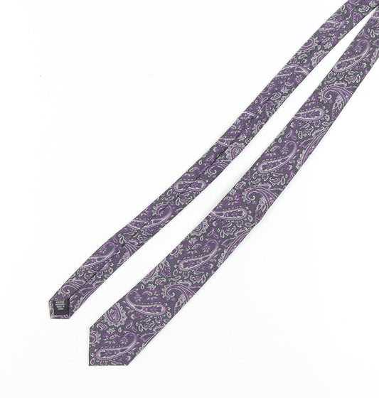 St. George by Duffer Men's Purple Paisley Tie
