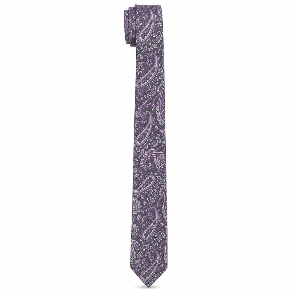 Mens St. George by Duffer Purple Paisley 100  Tie