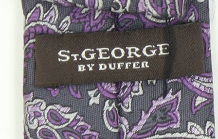 St. George by Duffer Men's Purple Paisley Tie
