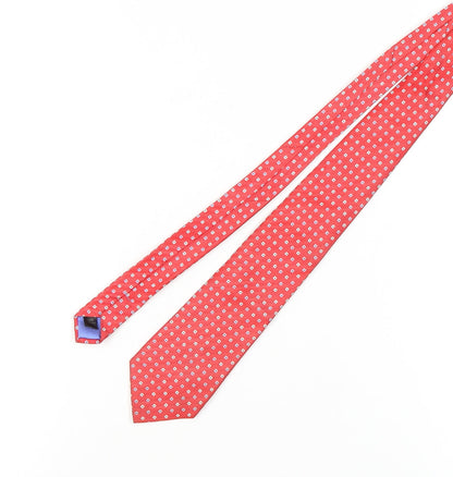 Austin Reed Men's Red Silk Geometric Tie