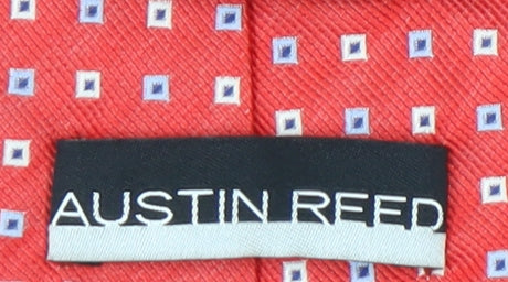 Austin Reed Men's Red Silk Geometric Tie