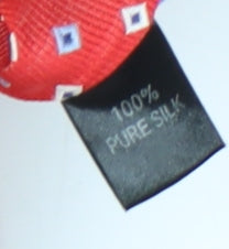 Austin Reed Men's Red Silk Geometric Tie