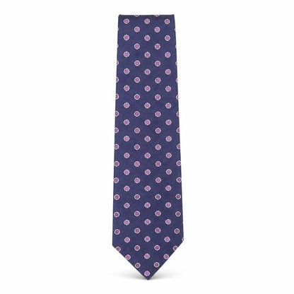 Mens Benjamin James Blue Polka Dot 100% Silk  Tie