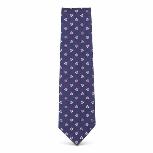 Mens Benjamin James Blue Polka Dot 100% Silk  Tie