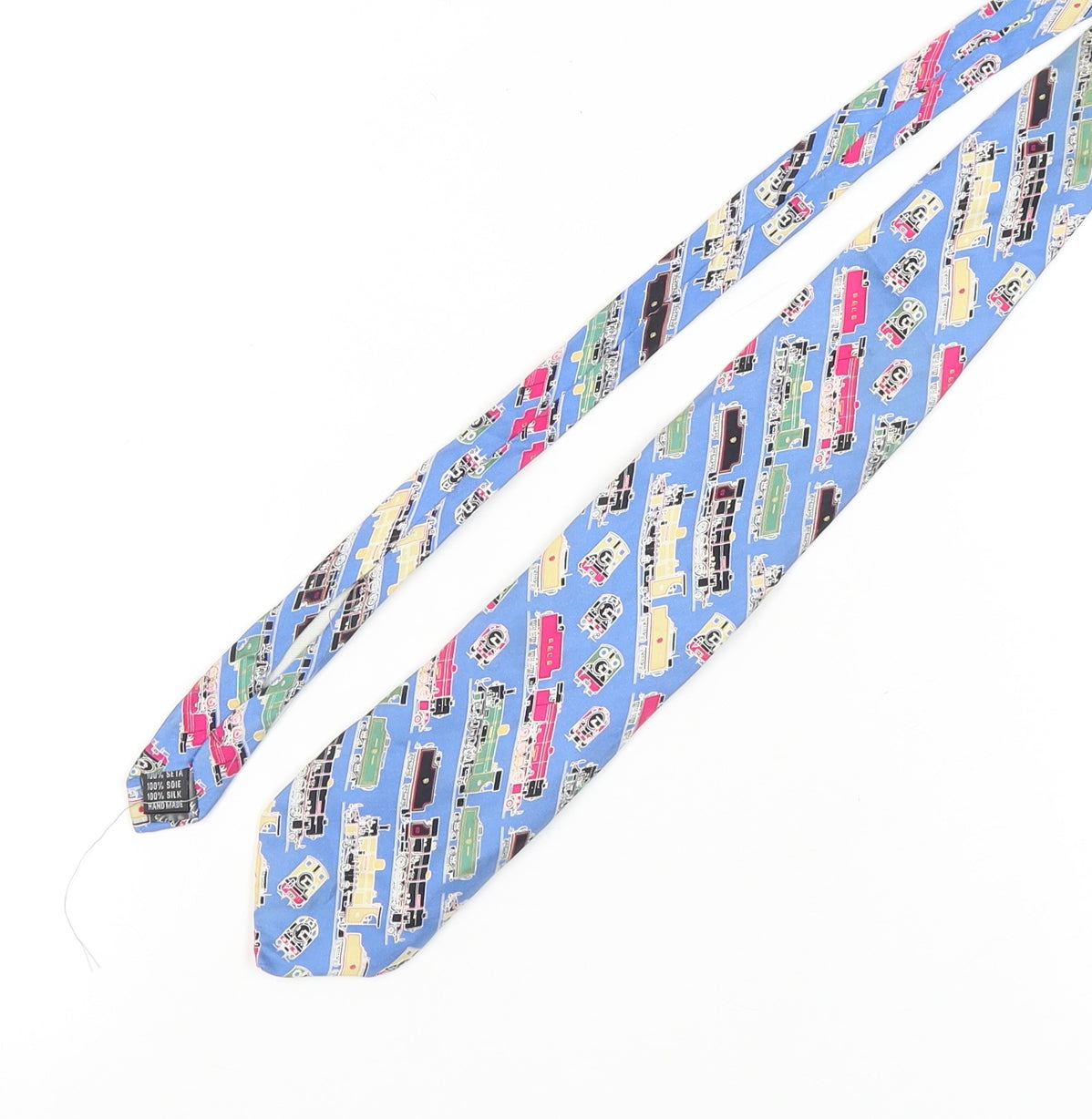 The Tie Studio Men's Blue Silk Designer Tie