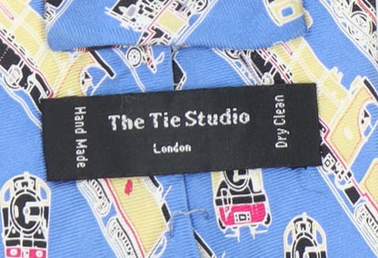 The Tie Studio Men's Blue Silk Designer Tie