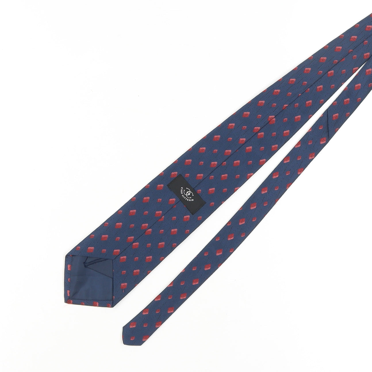Mens Ciro Citterio Blue Geometric 100% Polyester  Tie