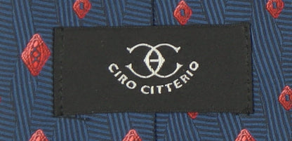 Mens Ciro Citterio Blue Geometric 100% Polyester  Tie