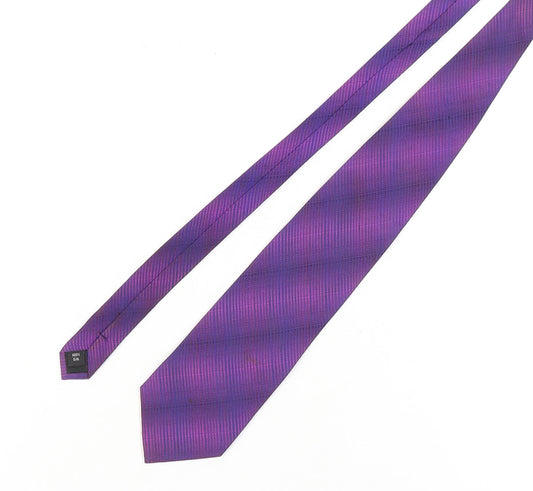 Thomas Nash Men's Purple Silk Geometric Tie