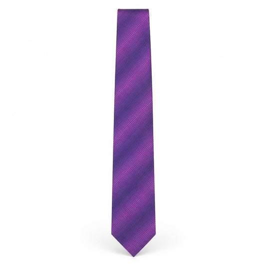 Front view of Thomas Nash Men's Purple Silk Geometric Tie