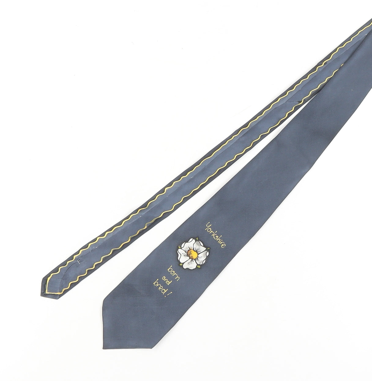 Fieldside Arts Men's Blue Silk Tie - Hand Painted