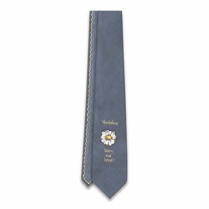 Fieldside Arts Men's Blue Silk Tie - Hand Painted
