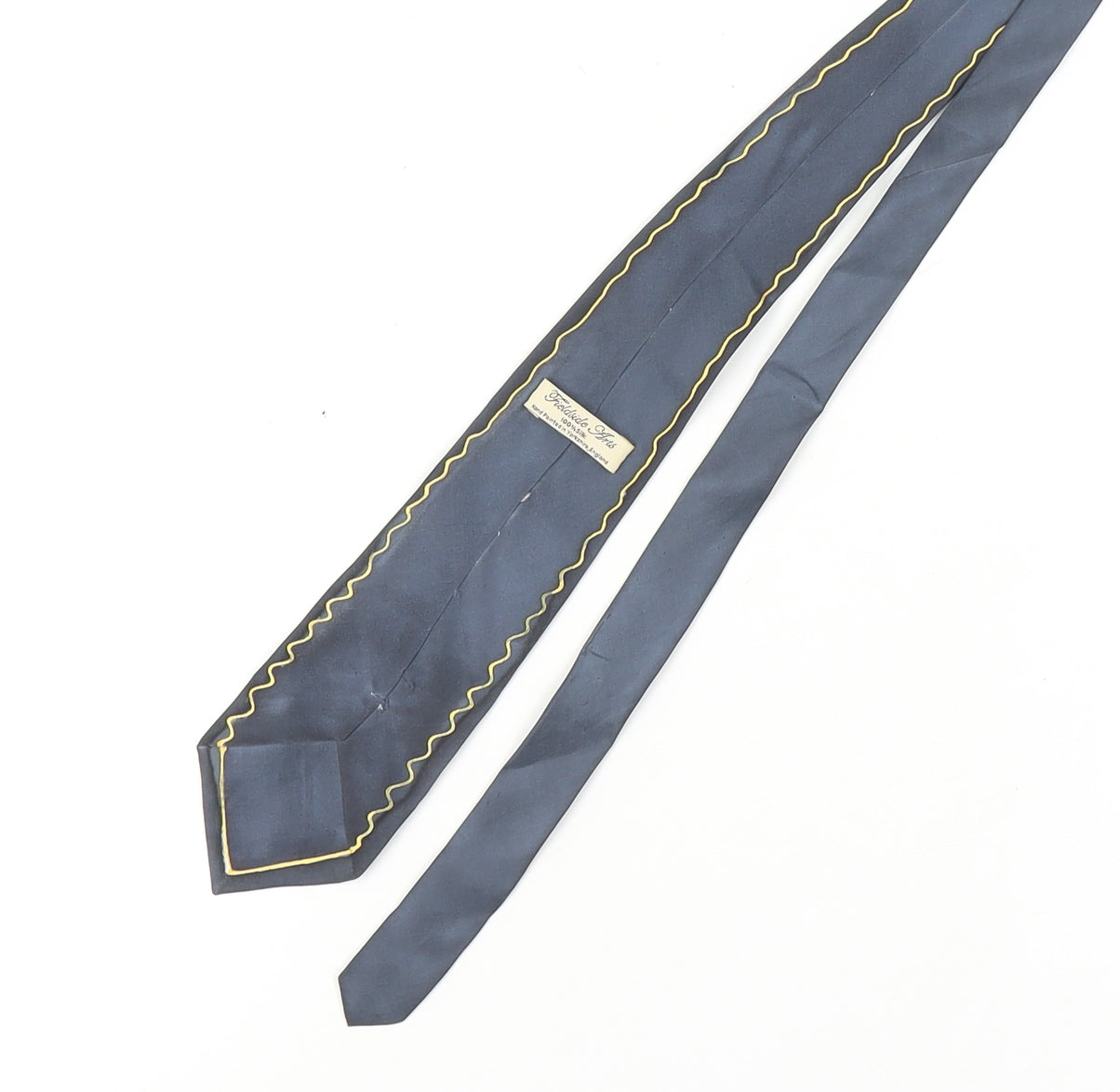 Fieldside Arts Men's Blue Silk Tie - Hand Painted