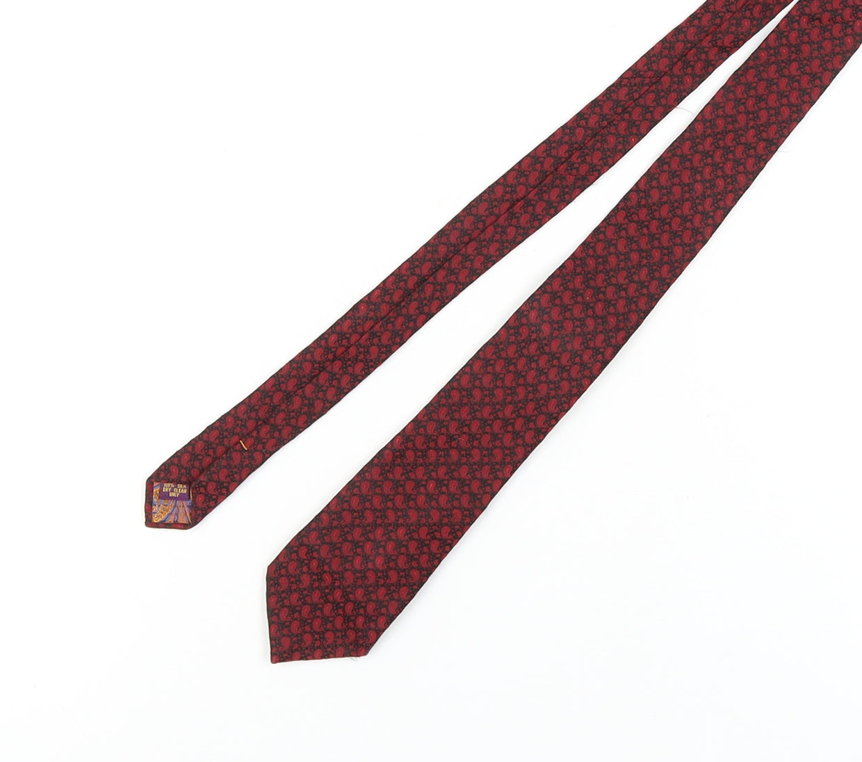 Mens Feraud Red Paisley 100% Silk  Tie
