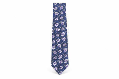 Marks & Spencer Men's Blue Floral Silk Tie