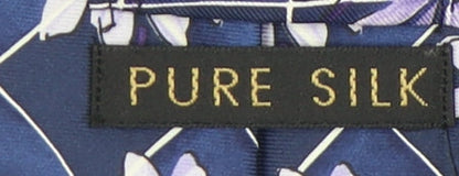 Marks and Spencer Men's Blue Floral Silk Tie