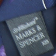 Marks and Spencer Men's Blue Floral Silk Tie