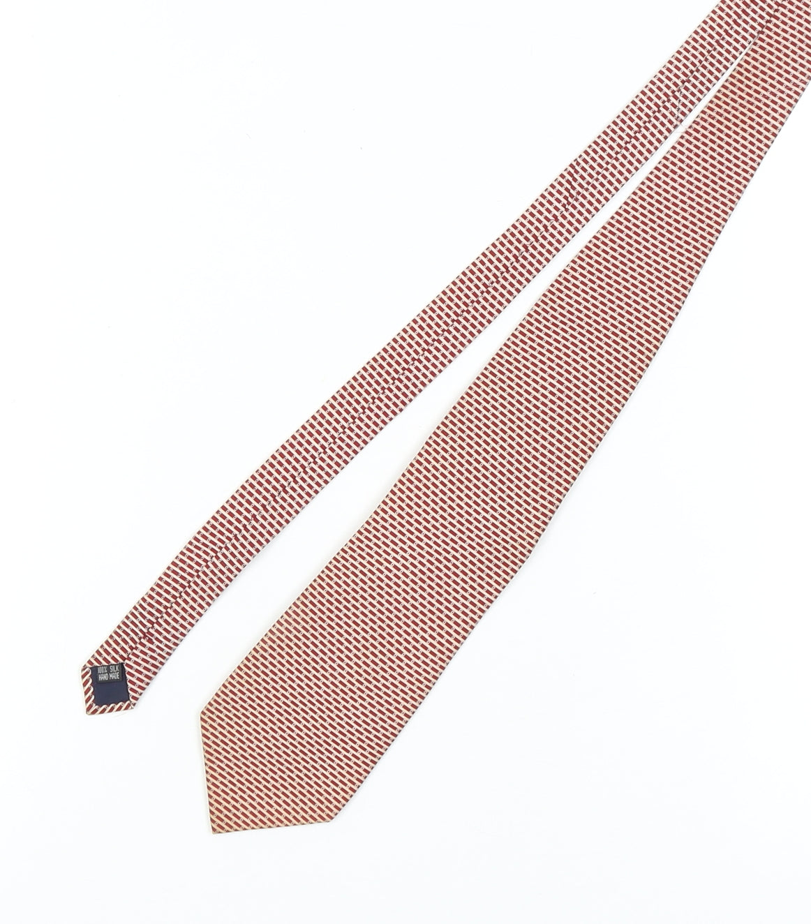 Hesketh & Turner Men's Red Slim Silk Tie One Size
