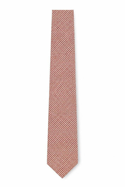 Hesketh & Turner Men's Red Slim Silk Tie One Size