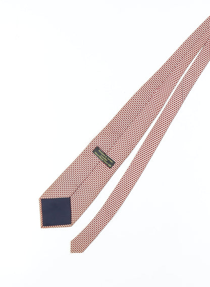 Hesketh & Turner Men's Red Slim Silk Tie One Size