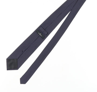 Jeff Banks Men's Purple Silk Polka Dot Designer Tie