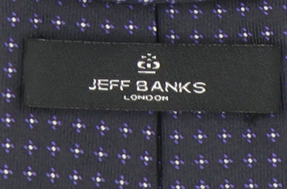 Jeff Banks Men's Purple Silk Polka Dot Designer Tie