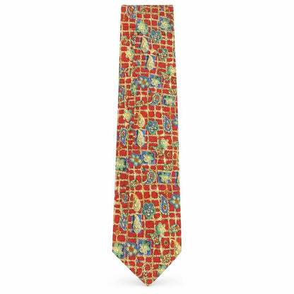 Mens José Piscador Red Paisley 100% Polyester  Tie