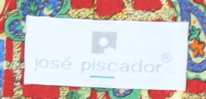 José Piscador Men's Red Paisley Tie - 100% Polyester
