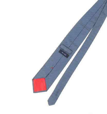 Van Gils Men's Blue Geometric Silk Slim Tie