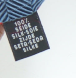 Van Gils Men's Blue Geometric Silk Slim Tie