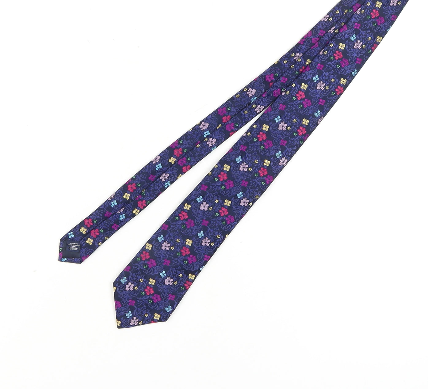 Mens Charles Tyrwhitt Multicoloured Floral 100% Silk  Tie