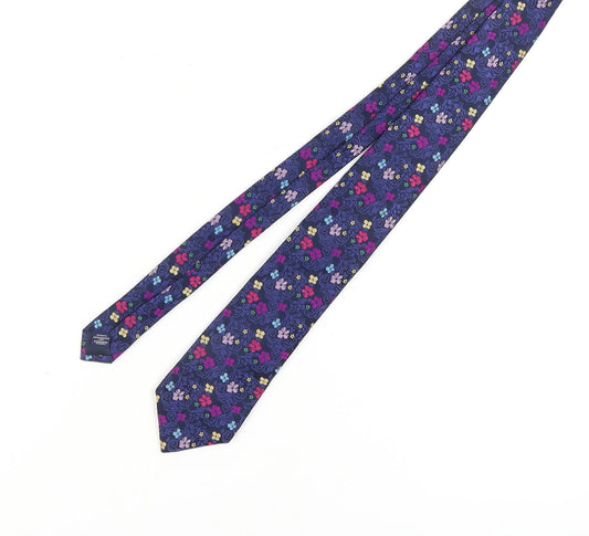 Mens Charles Tyrwhitt Multicoloured Floral 100% Silk  Tie