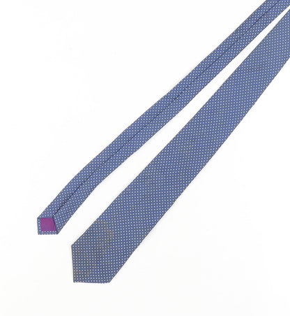 Jonelle Men's Blue Polka Dot Silk Tie