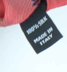 Jaeger Men's Pink Silk Tie Geometric Pattern