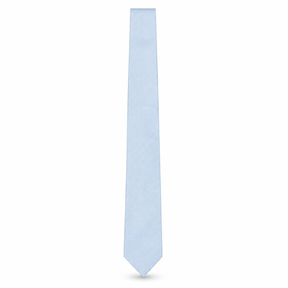 Mens Moss 1851 Blue  100% Silk Slim Tie