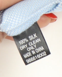 Moss 1851 Blue Silk Slim Men's Tie - New