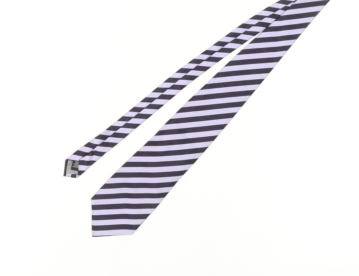 Ted Baker Men’s Silk Striped Tie in Black & Silver