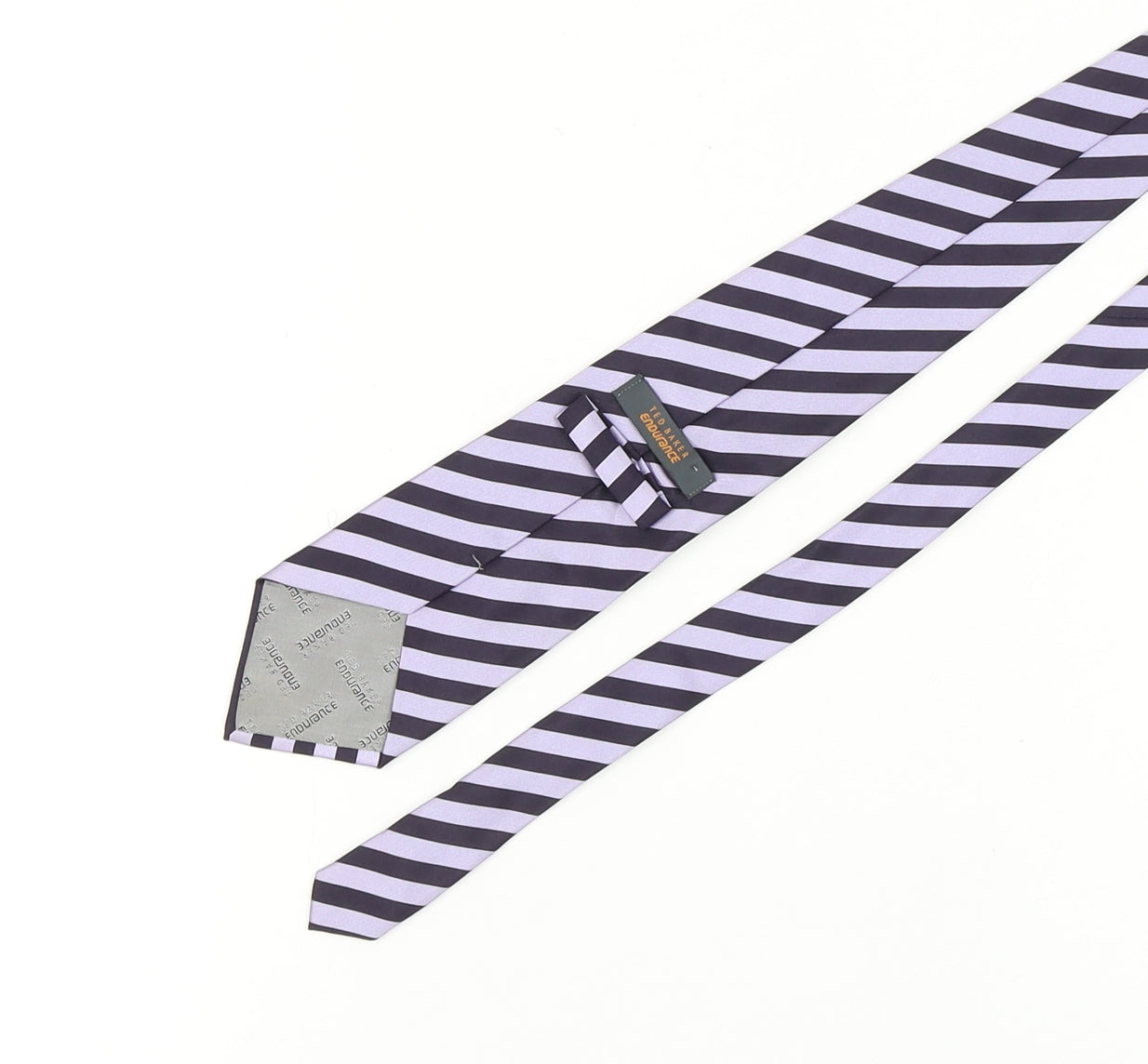 Ted Baker Men’s Silk Striped Tie in Black & Silver