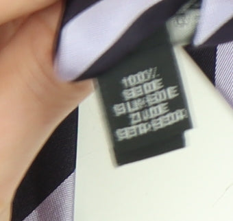 Ted Baker Men’s Silk Striped Tie in Black & Silver