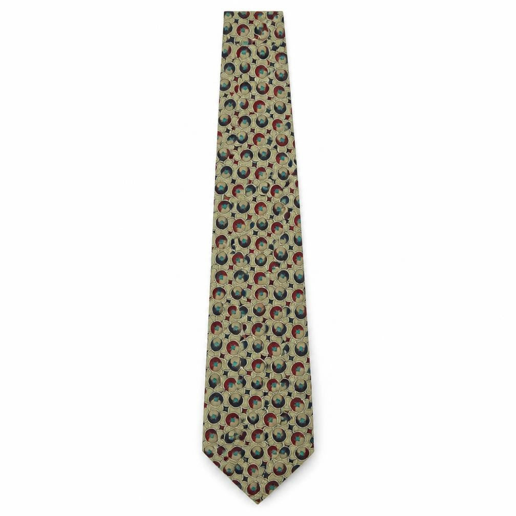 Mens José Piscador Multicoloured Geometric 100% Silk Designer Tie
