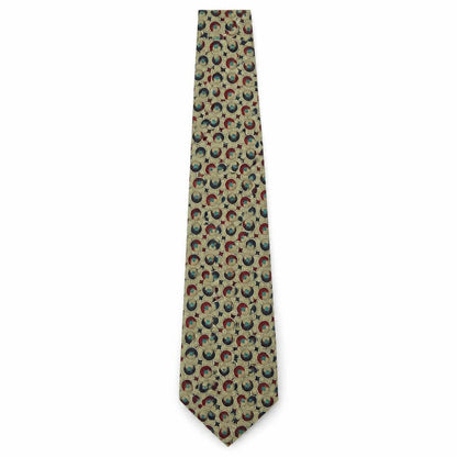 Mens José Piscador Multicoloured Geometric 100% Silk Designer Tie