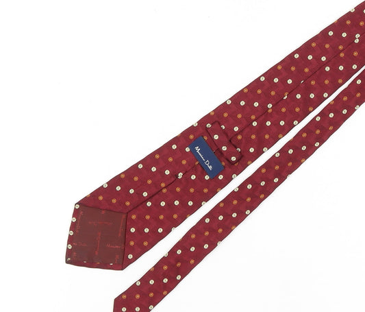 Massimo Dutti Men’s Red Silk Polka Dot Tie
